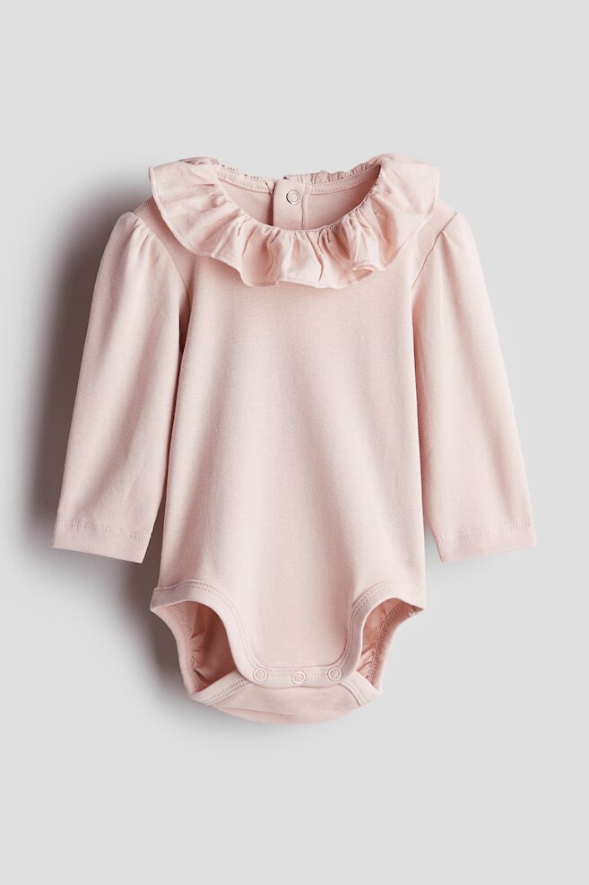 

Боди с воланным воротником H&M, розовый