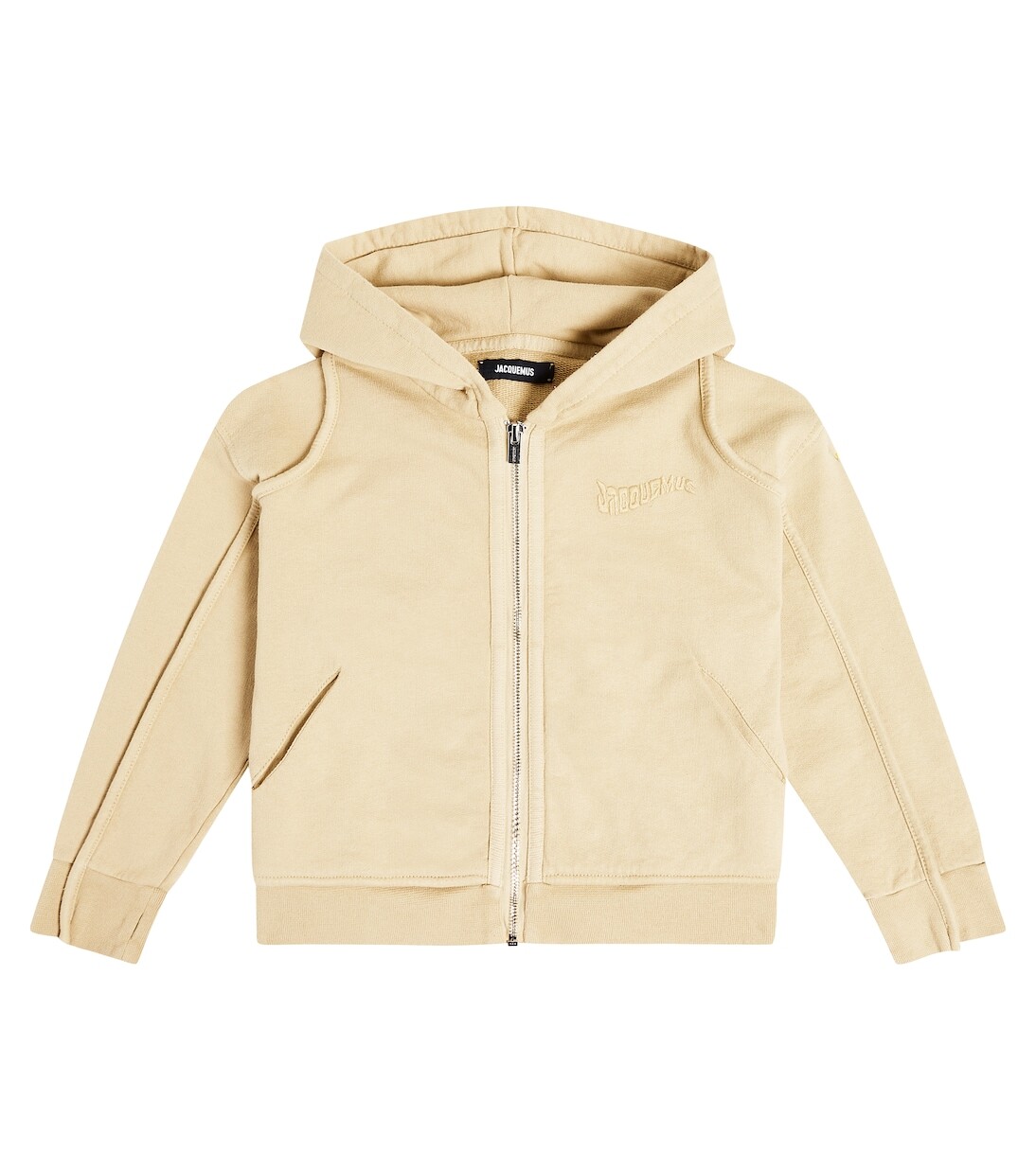 

Хлопковая толстовка на молнии le camargue zippe Jacquemus Enfant, бежевый