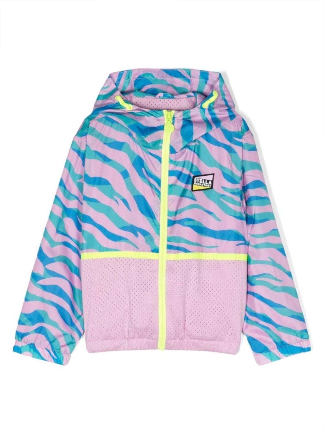 

Stella McCartney Kids куртка с капюшоном и принтом, розовый