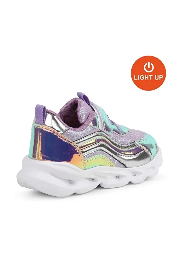 Детские туфли для девочек с LED-подсветкой Buckhead, Lilac-Green — фото 3