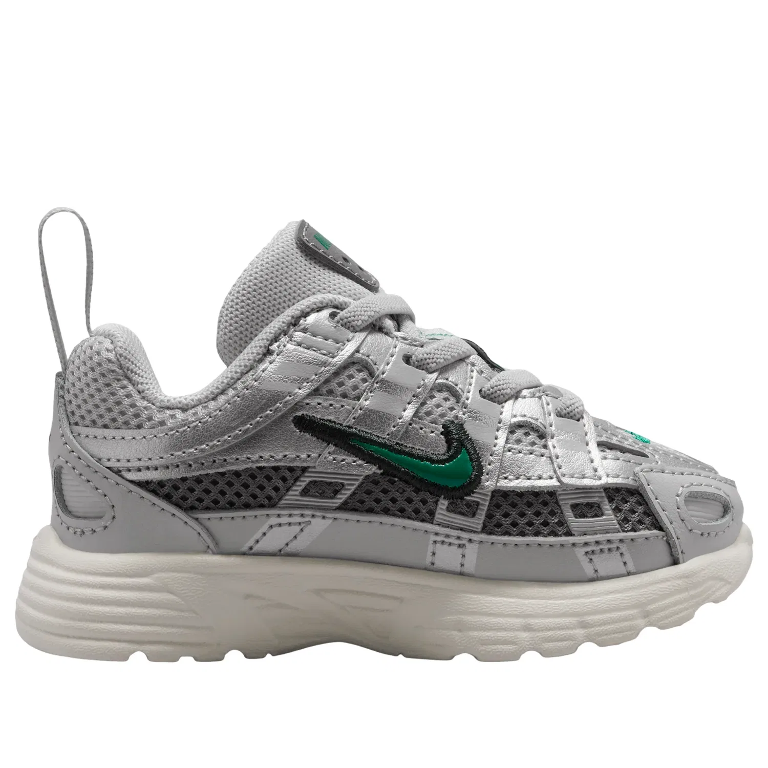 Детские кроссовки с текстильным верхом P-6000 'Grey Fog Metallic Silver' Nike, Grey Fog/Metallic Silver — фото 2