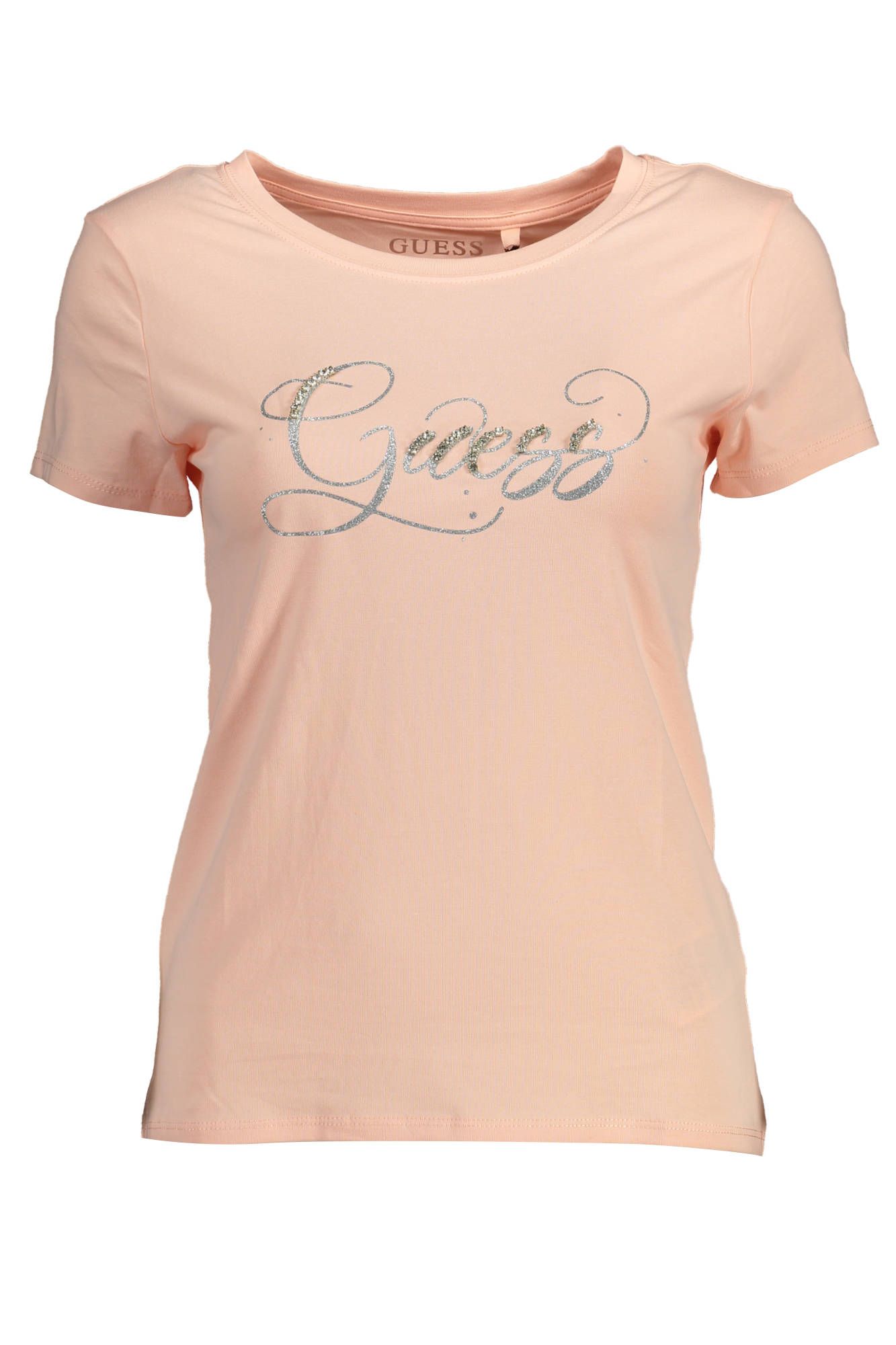 

Розовый хлопковый женский топ Guess Shoes