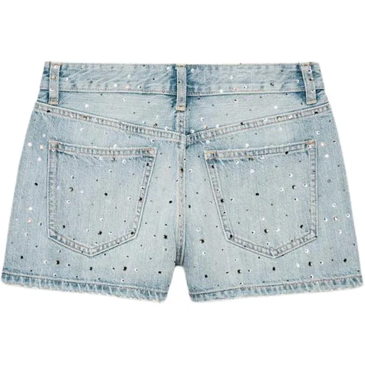 Джинсовые шорты женские Light Blue ZARA — фото 3