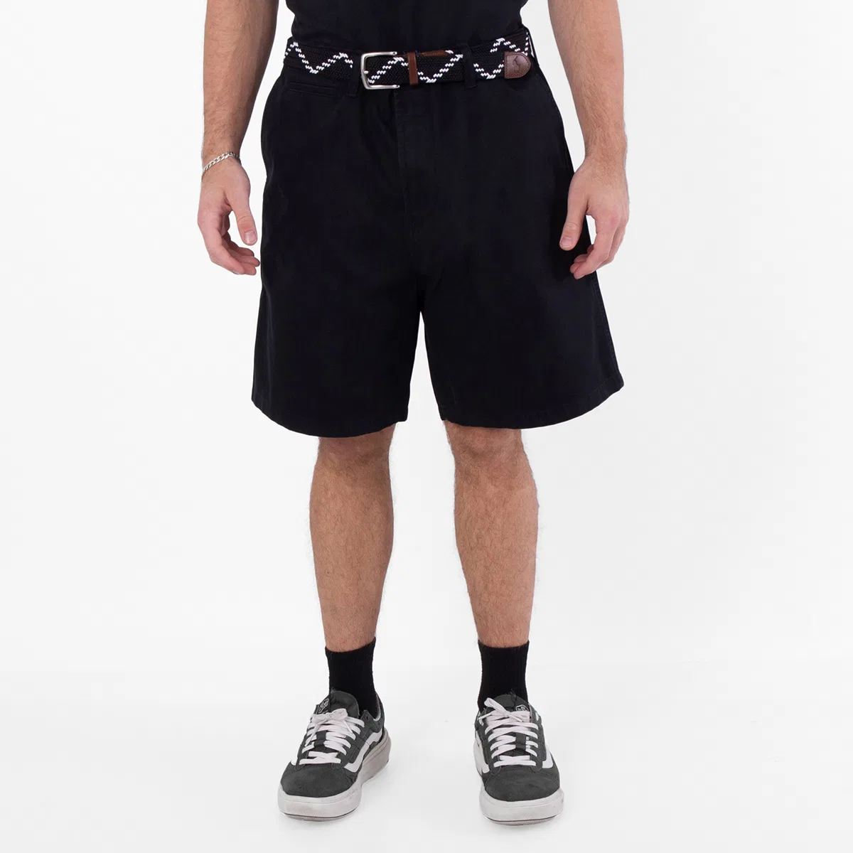 Шорты бермуды из твила Twill Weave Bermuda Cotton Shorts Burberry, Black