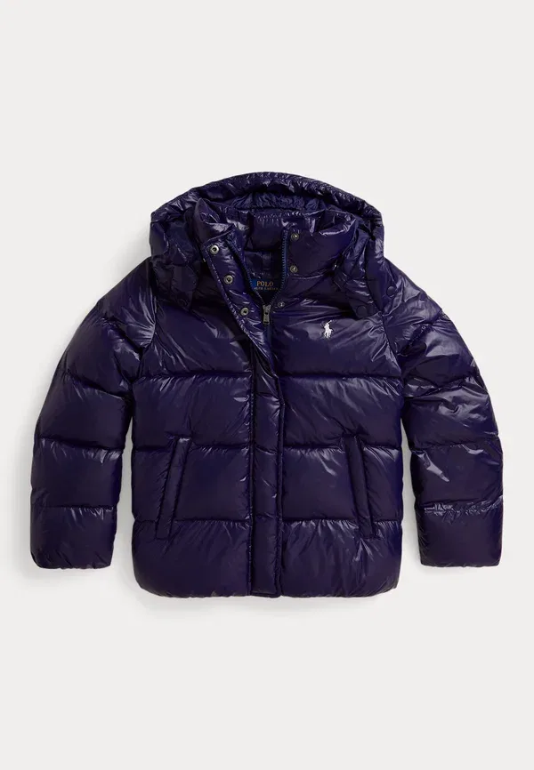 Пуховик с капюшоном Glossy down hooded jacket Polo Ralph Lauren, Net