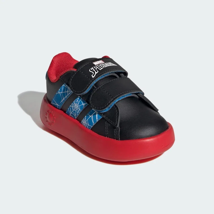 Кроссовки детские с принтом Spider-Man adidas x Marvel Grand Court Shoes, Синий — фото 3