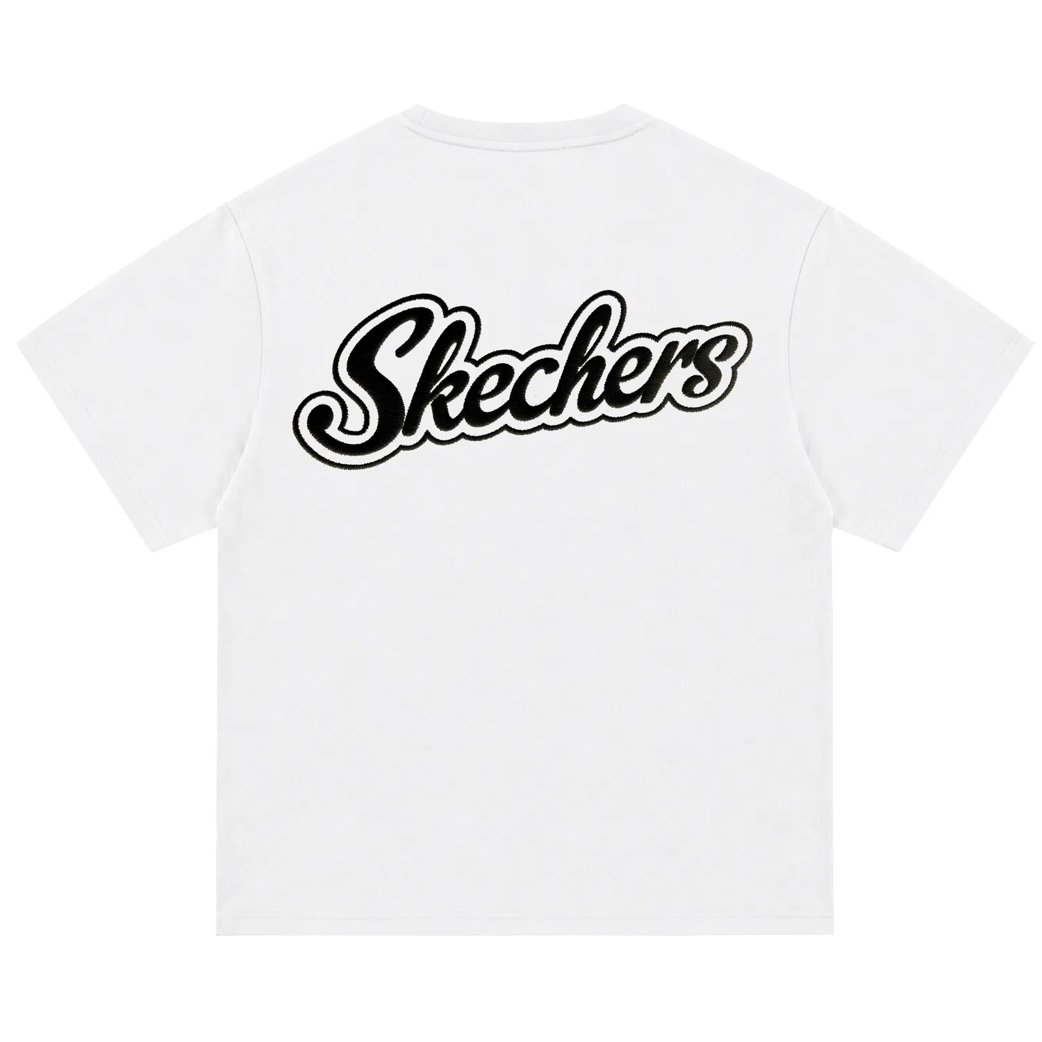 Детская футболка с круглым вырезом Карбон Блэк с Желтой Вышивкой Skechers — фото 3
