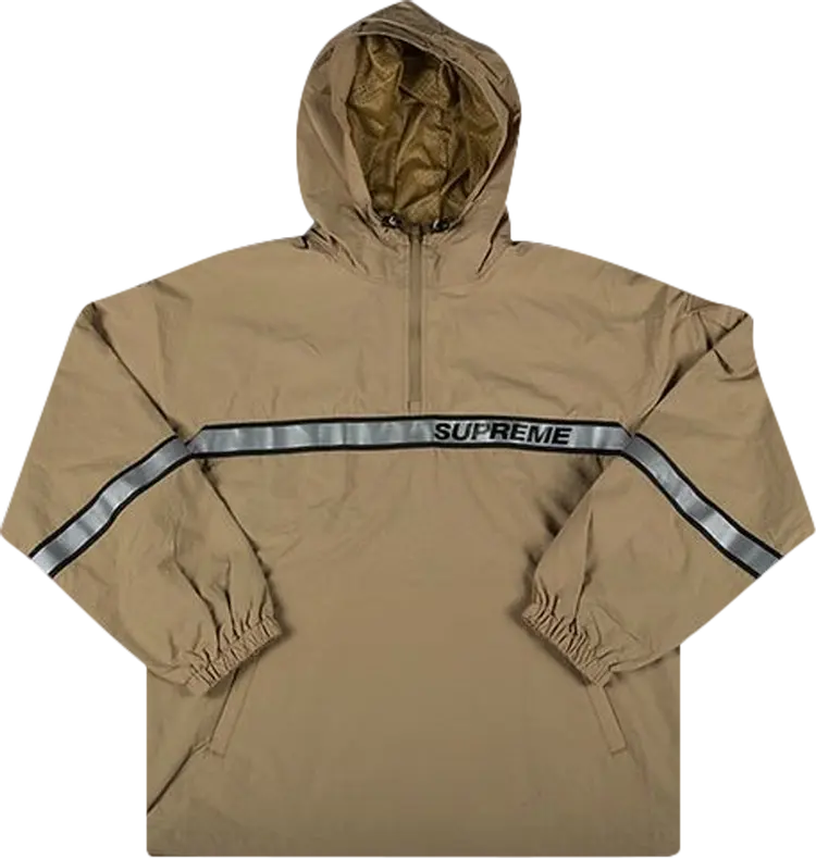 

Пуловер Supreme Reflective Taping Hooded Pullover 'Tan', загар