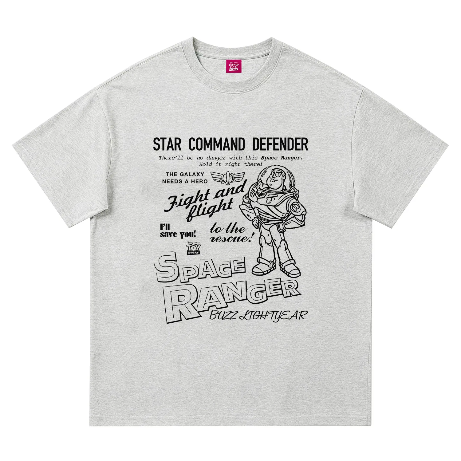 Детская футболка с принтом Disney T Shirts Unisex Crew Neck Thin Straight Fit Disney, Dark Gray — фото 3