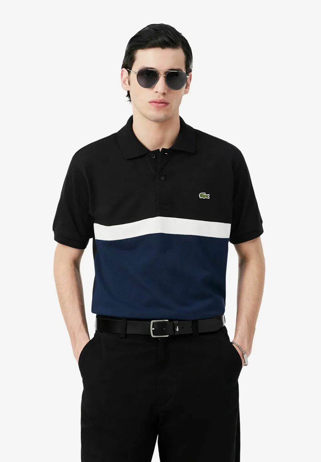 Рубашка поло Lacoste, Noir Bleu Marine-Dy