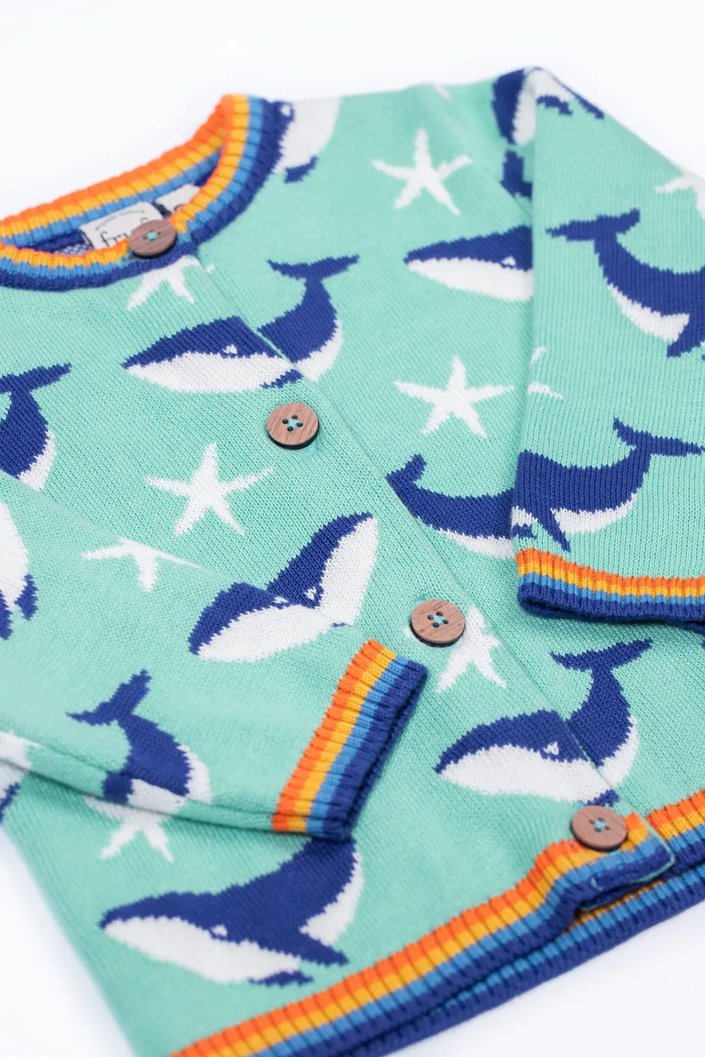 Детский вязаный кардиган Corin Frugi, Aqua — фото 2
