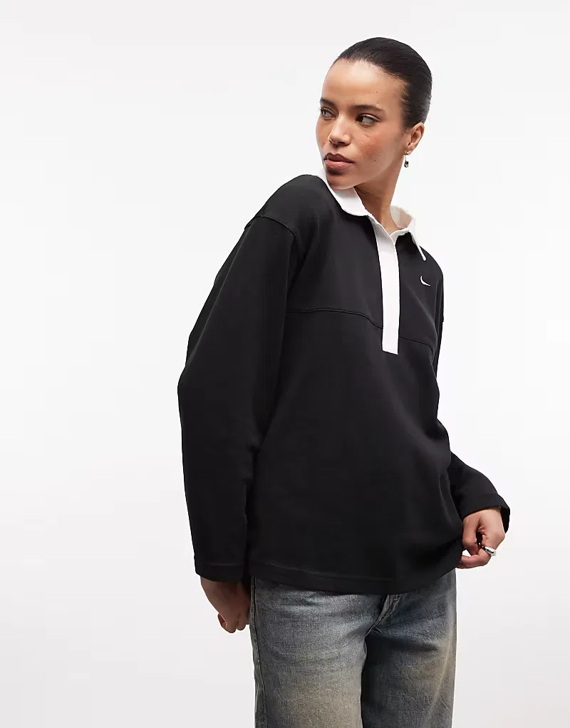 Поло Nike Street Essentials оверсайз, черный