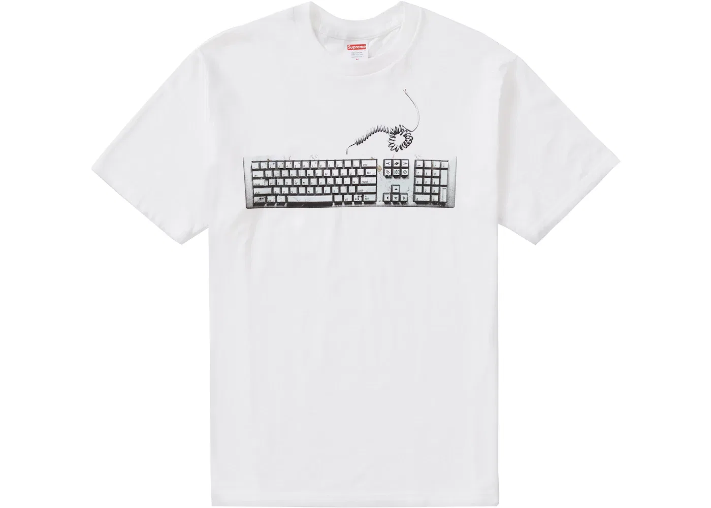 Мужская футболка с принтом Keyboard Supreme, White