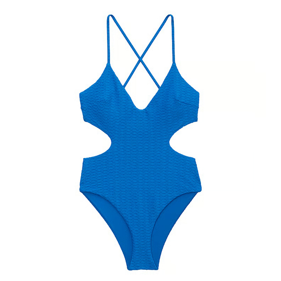 

Купальник Victoria's Secret Swim Cut-Out Cheeky One-Piece Fishnet, синий