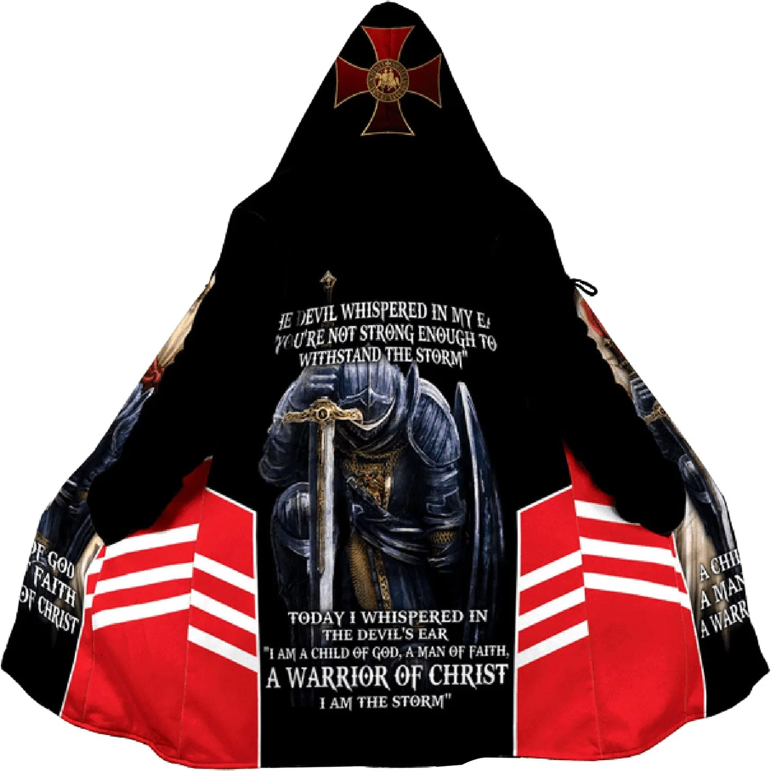 Мужское зимнее пальто с принтом Christian Bible Tattoo, Jesus Cloak-15