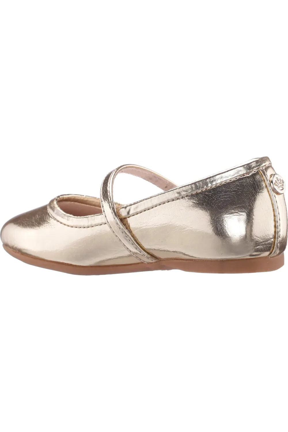 Детские туфли Мэри Джейн глянцевые Nina, Gold Metallic — фото 2