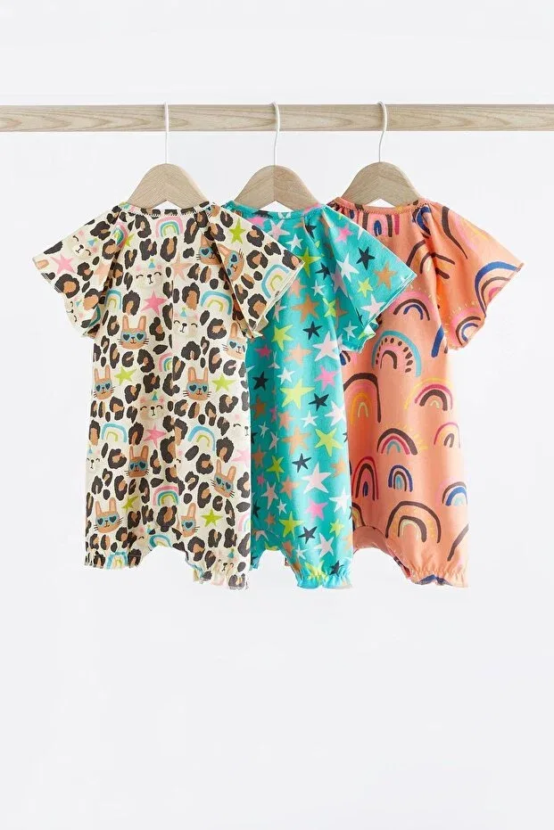 Детский комбинезон с принтом 3-piece Romper Set Next Baby, Multicolor — фото 2