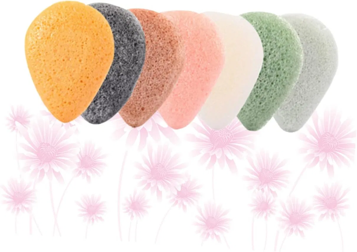 Спонж для лица, набор 7 шт, PACKOVE, Konjac Fibre, 9x7x2 см — фото 2