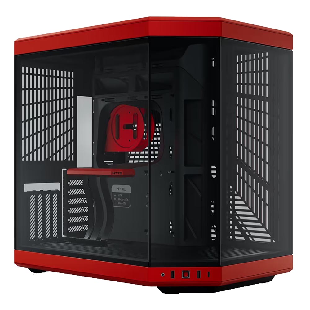 

Корпус HYTE Y70, Mid Tower, красный/черный