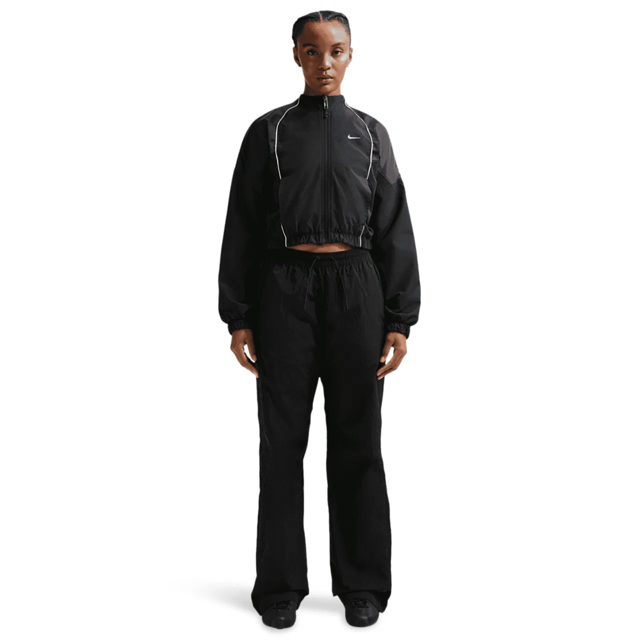Женская куртка Shrunken Track Jacket Mod Nike, цвет Black/Sail — фото 4