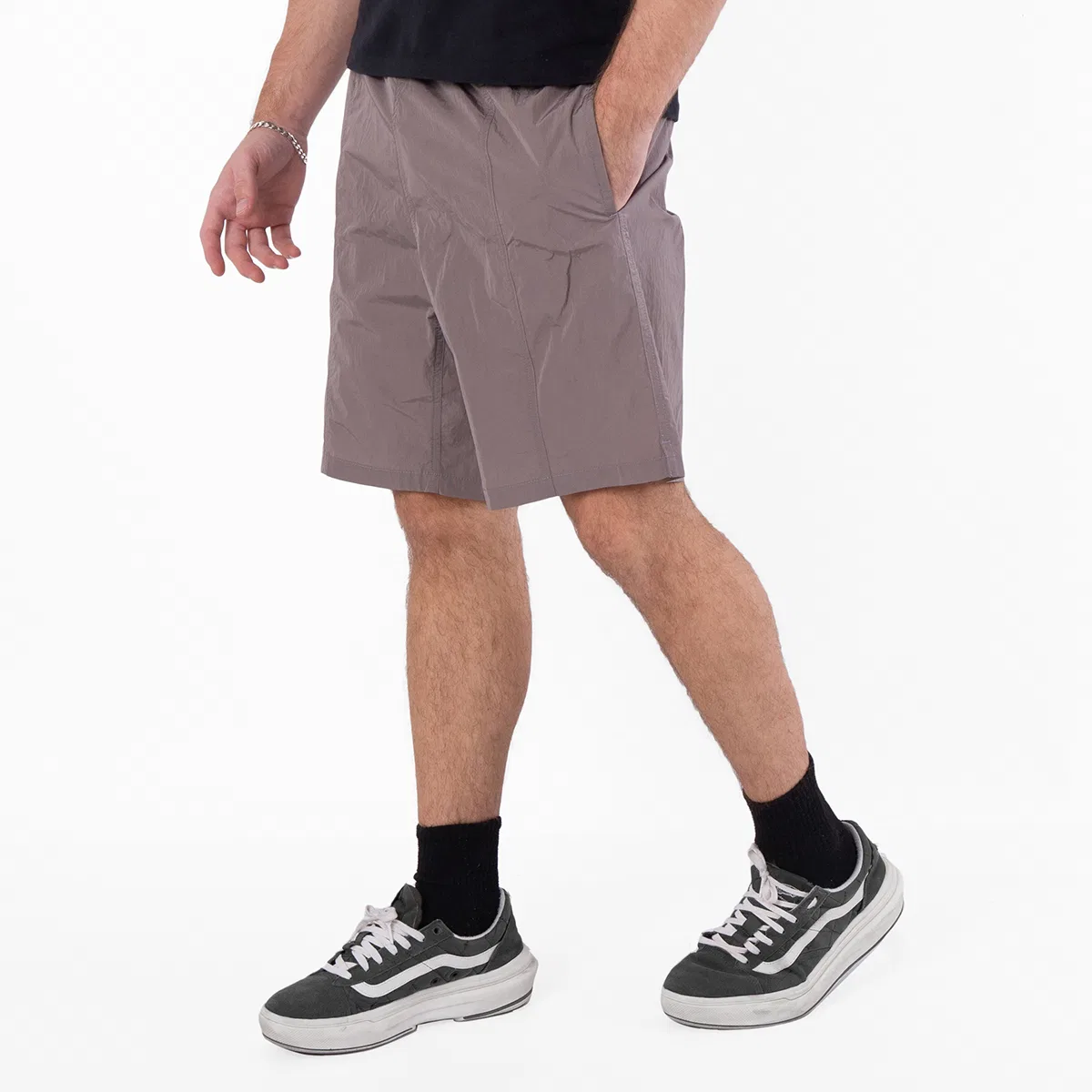 Плавки из нейлонового канваса Nylon Canvas Swim Shorts Ami Paris, Beige — фото 2