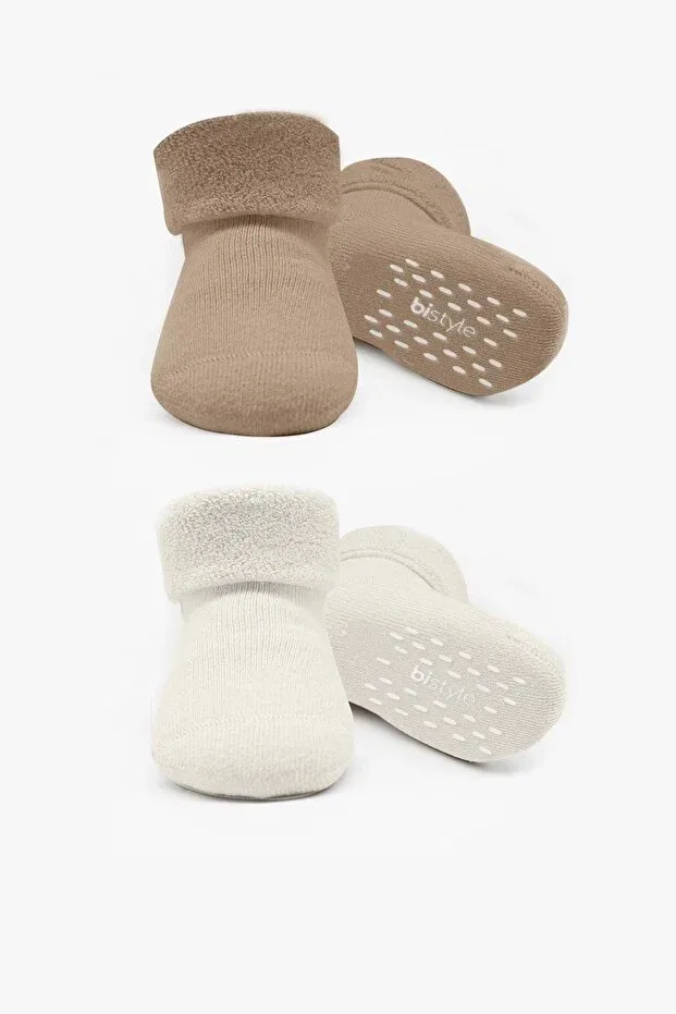 Детские носки хлопковые 2 пары Bistyle, Beige