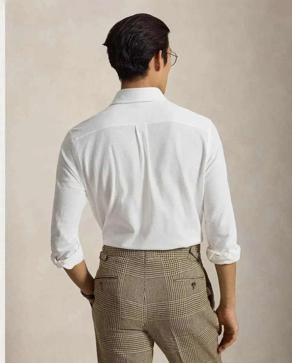 Мужская рубашка оксфорд Regular Fit Polo Ralph Lauren, Blanco — фото 2