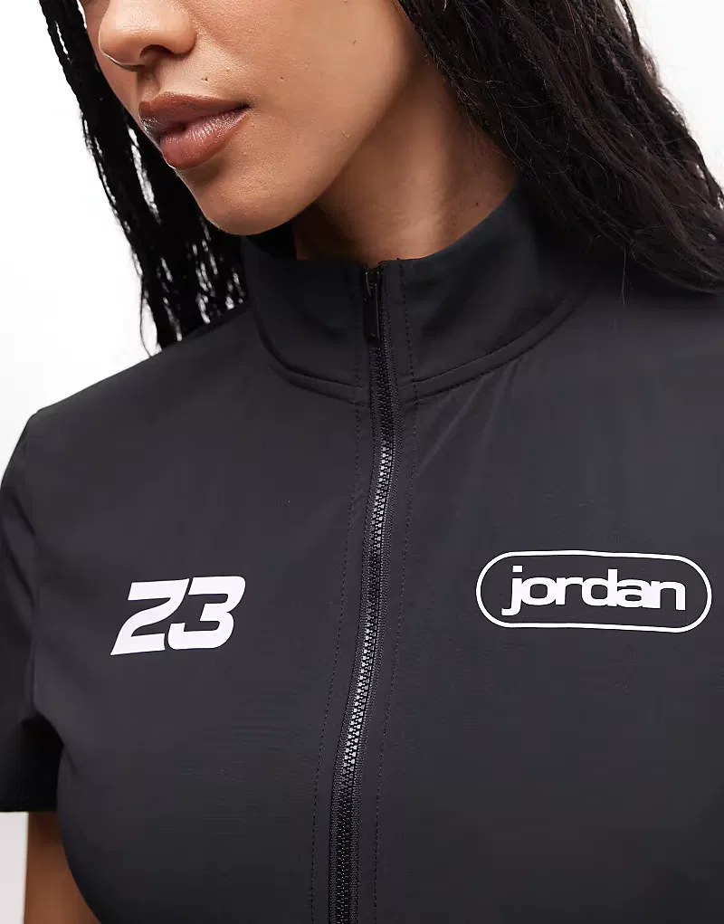 Футболка Jordan на молнии, черный — фото 3