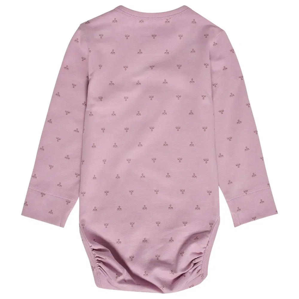 Боди с длинным рукавом Mini Bee AOP Hummel, фиолетовый — фото 2