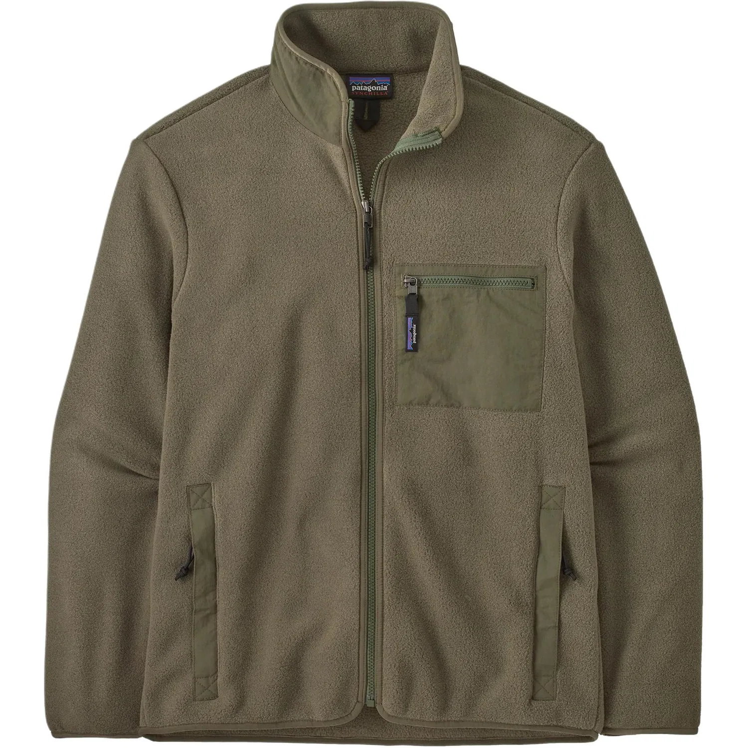 Мужская флисовая куртка с молнией Basin Green Color/BSNG Patagonia