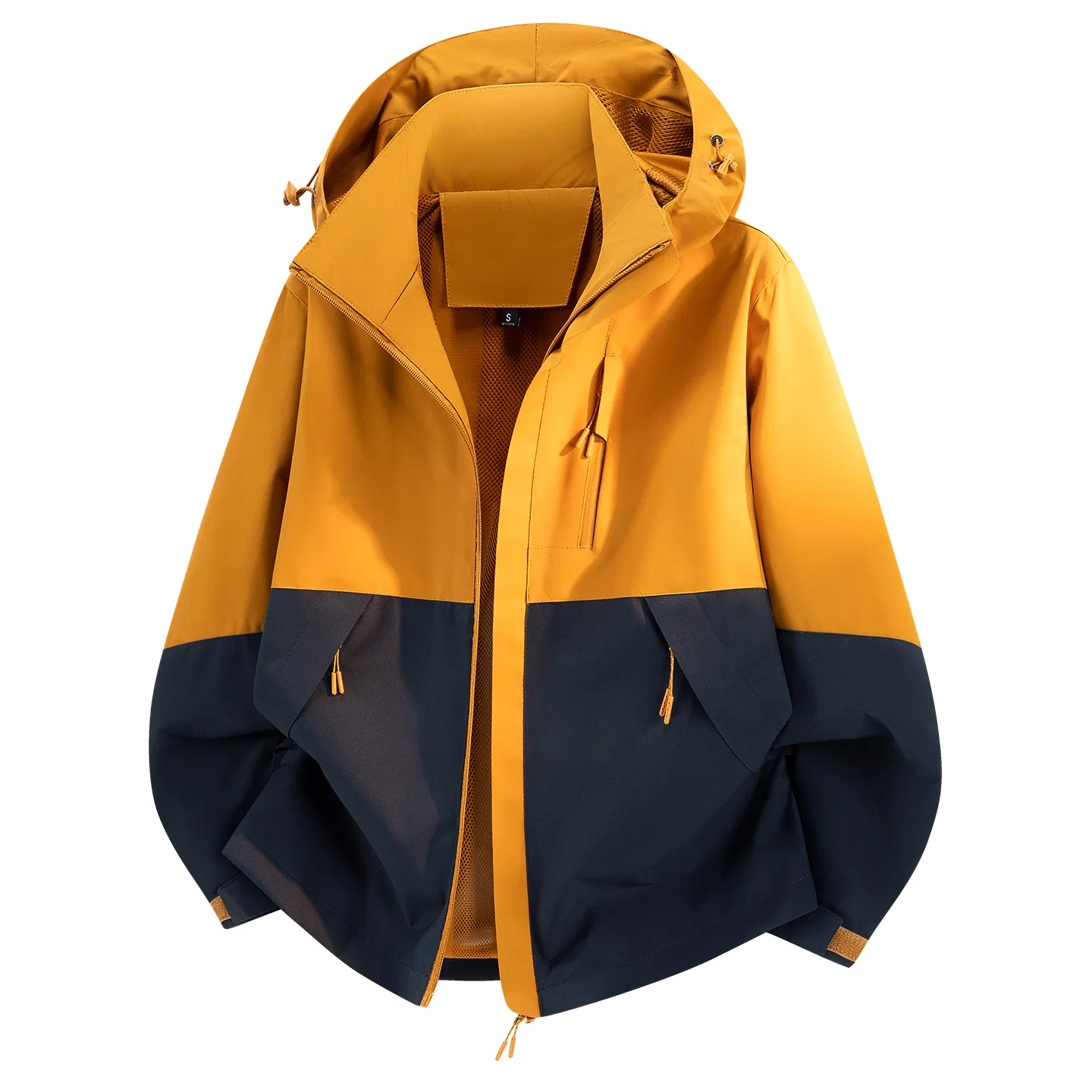 Детский ветрозащитный плащ с капюшоном, модель Windbreaker Jackets, JEEP SPIRIT, Brown Yellow