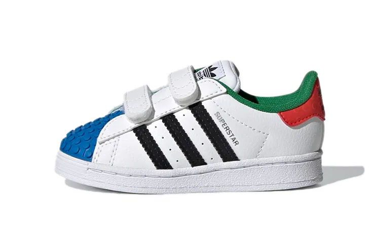 Детские кроссовки для малышей с принтом LEGO Superstar CF Adidas Originals, White