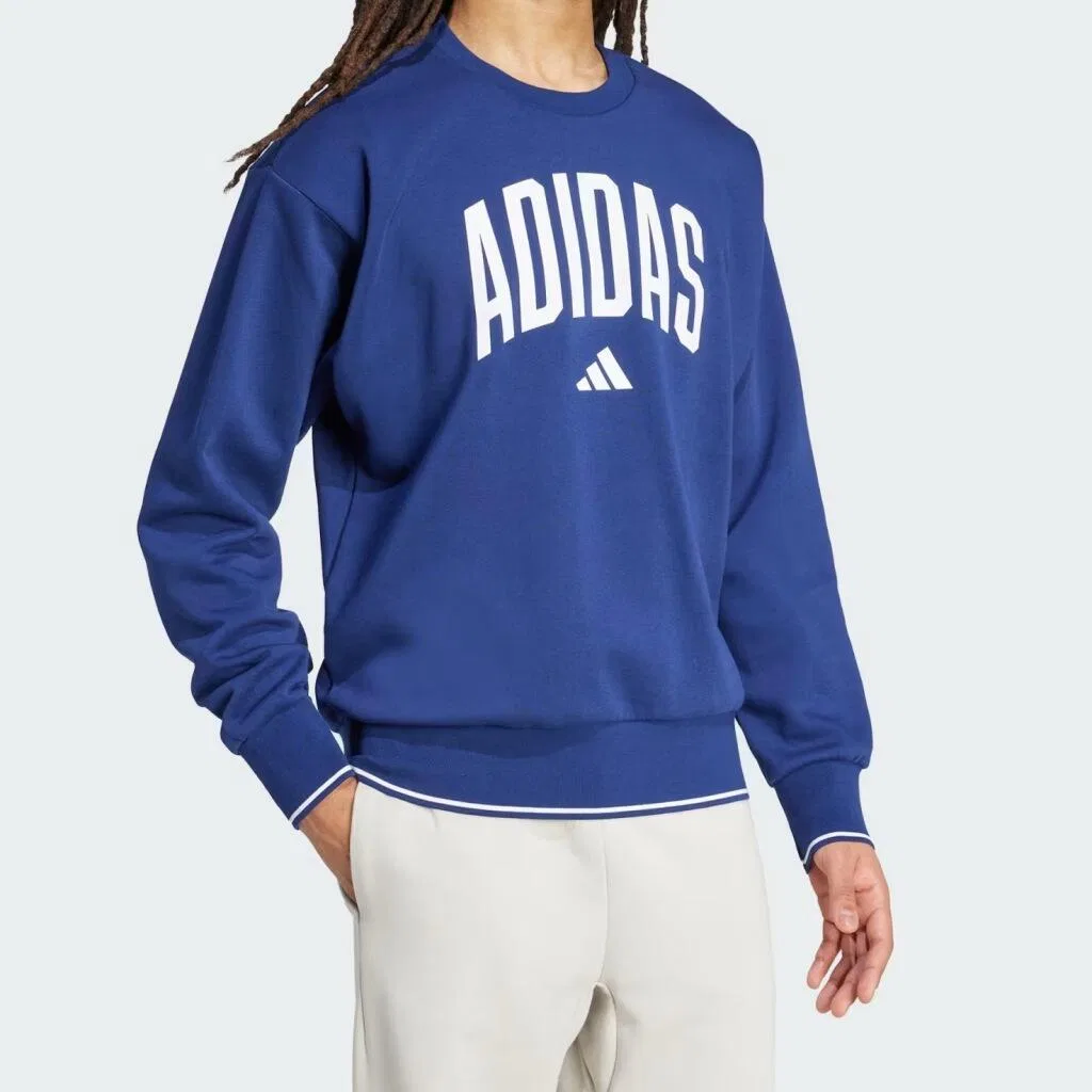 Мужской свитшот с круглым вырезом Adidas, Цвет Navyblau — фото 4