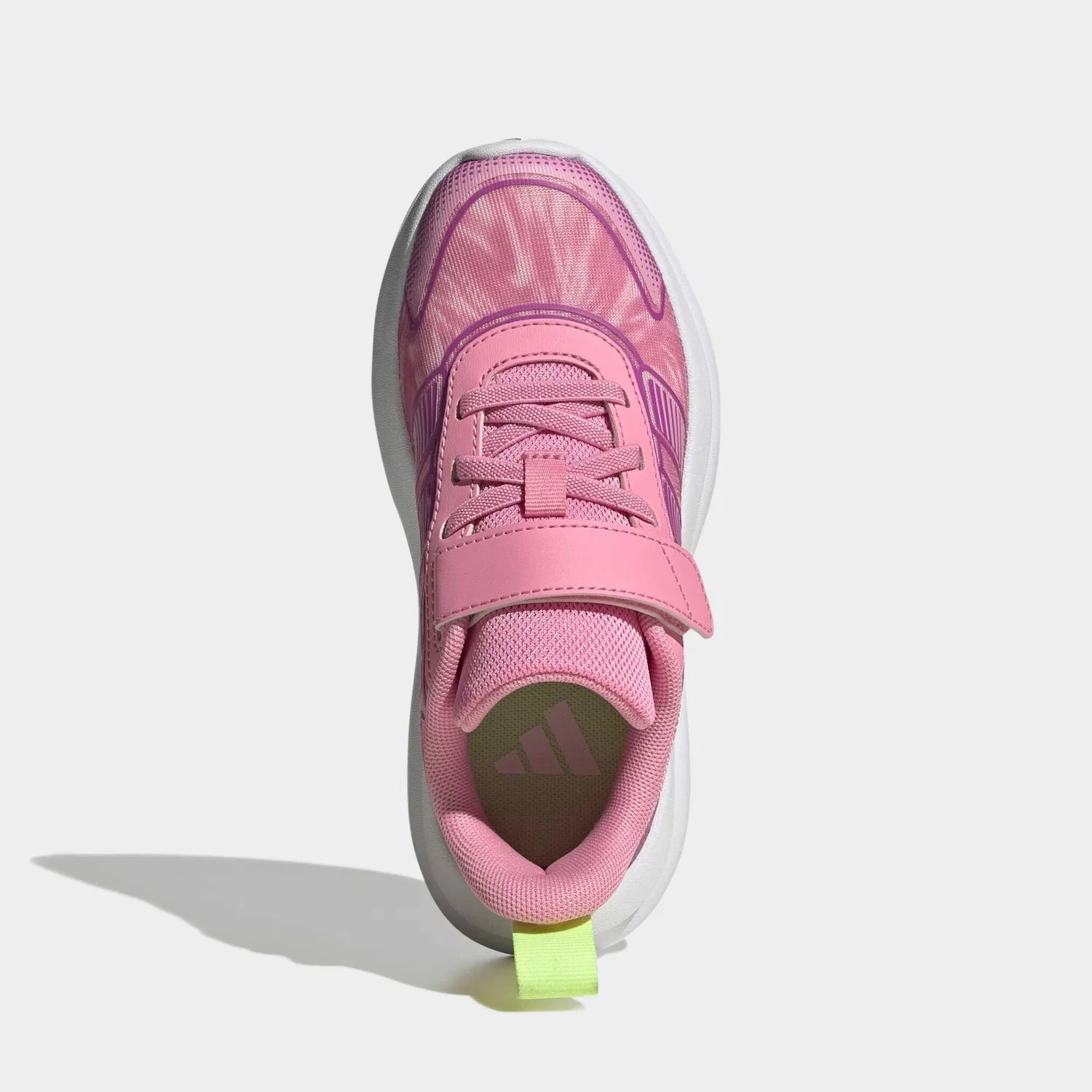 Детские кроссовки с графическим принтом Tensaur Run 4.0 Adidas, St Tropic Bloom/Purple Burst/Hi-Res Yellow — фото 3