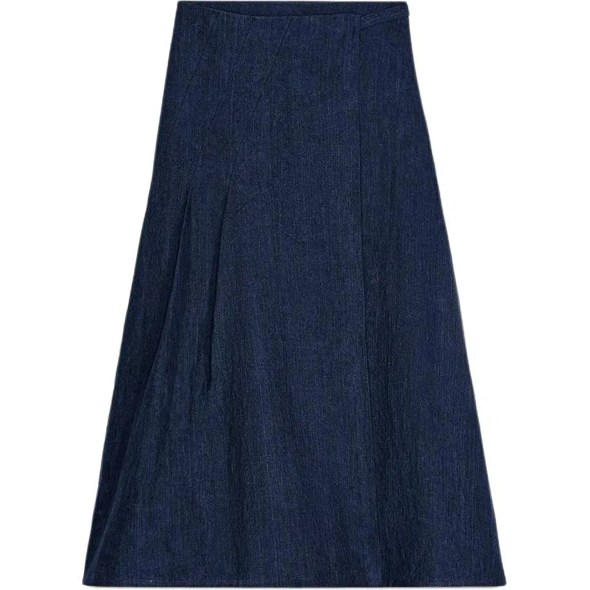 Женская длинная юбка с принтом Fanglu Lin Casual Long Skirt ZARA, Indigo