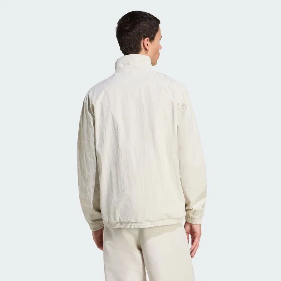 Женская куртка из футера с принтом Firebird Front Stripes Woven Track Top adidas Originals, Бежевый — фото 2