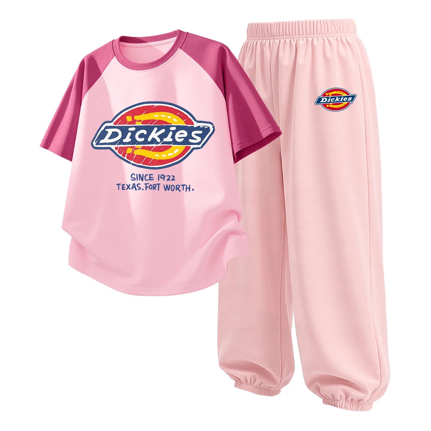 Детский комплект из двух предметов Casual Sportswear Dickies, Strawberry Wax Label+S Label K Soft Pink