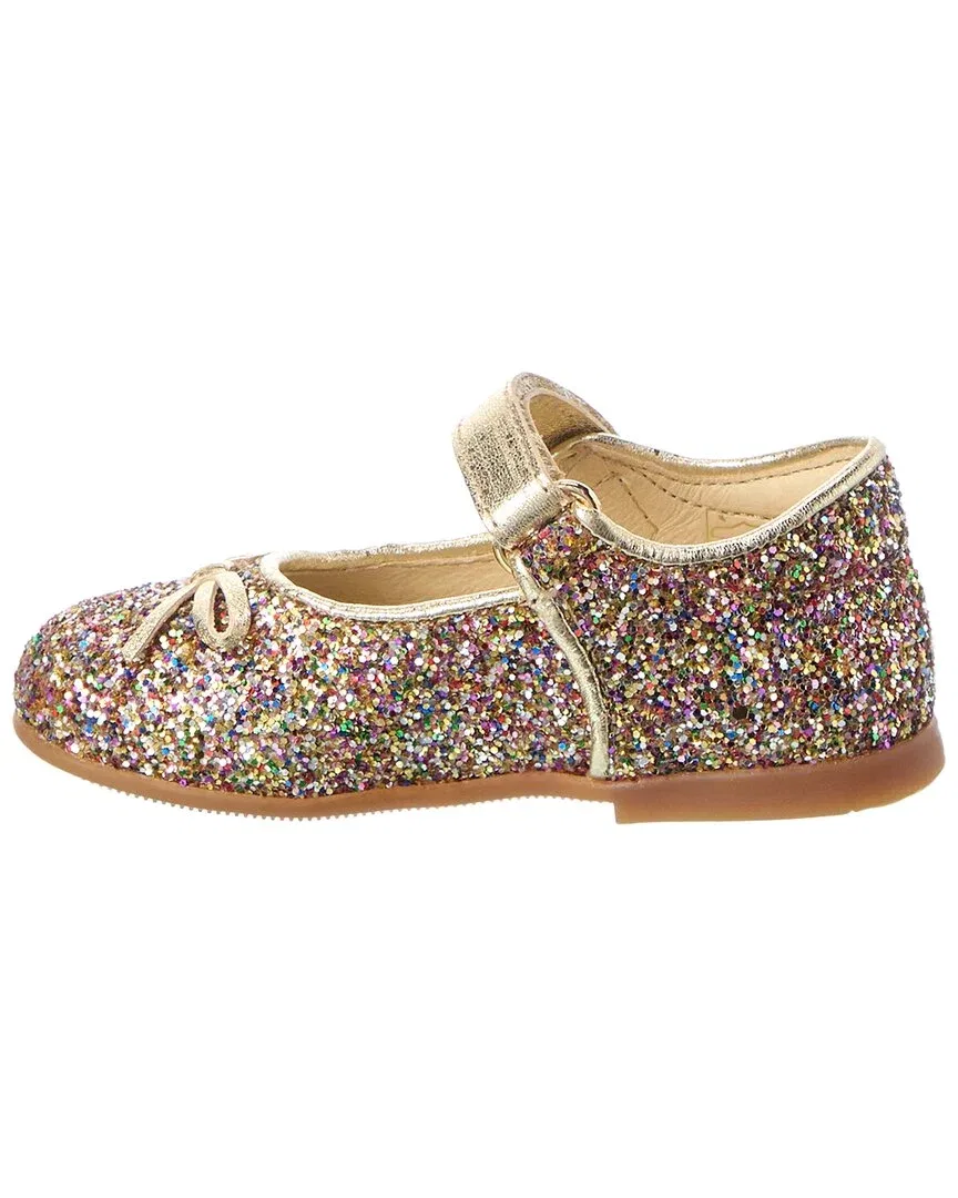 Детские балетки для девочек на липучке Naturino Leather Ballet Flat, коричневый — фото 2