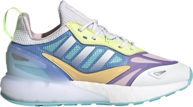 Кроссовки Adidas ZX 2K Boost 2.0 J 'White Light Purple', фиолетовый — фото 2