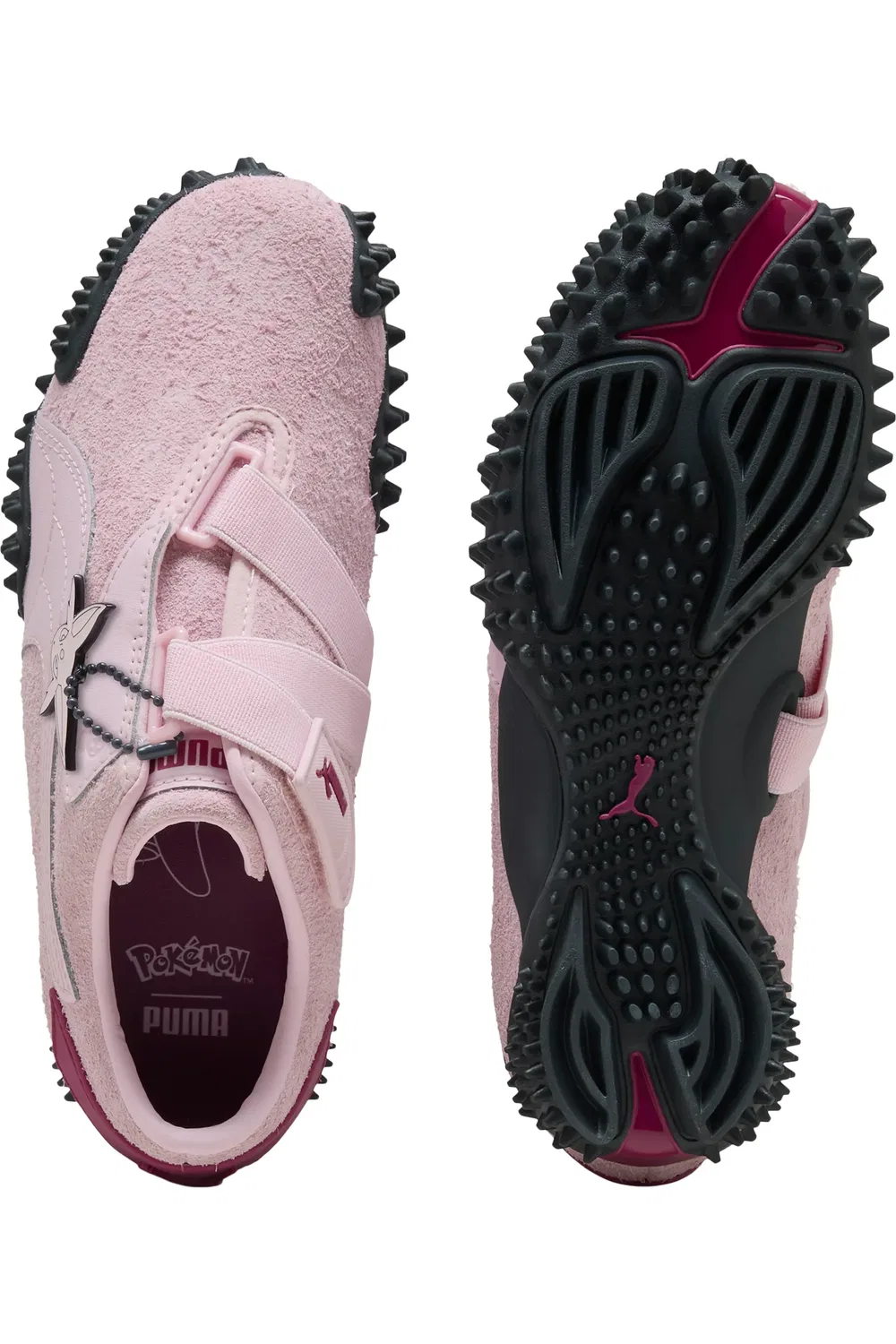 Детские кроссовки с подвеской Espeon Mostro PUMA, Pearl Pink/Strong Gray — фото 3