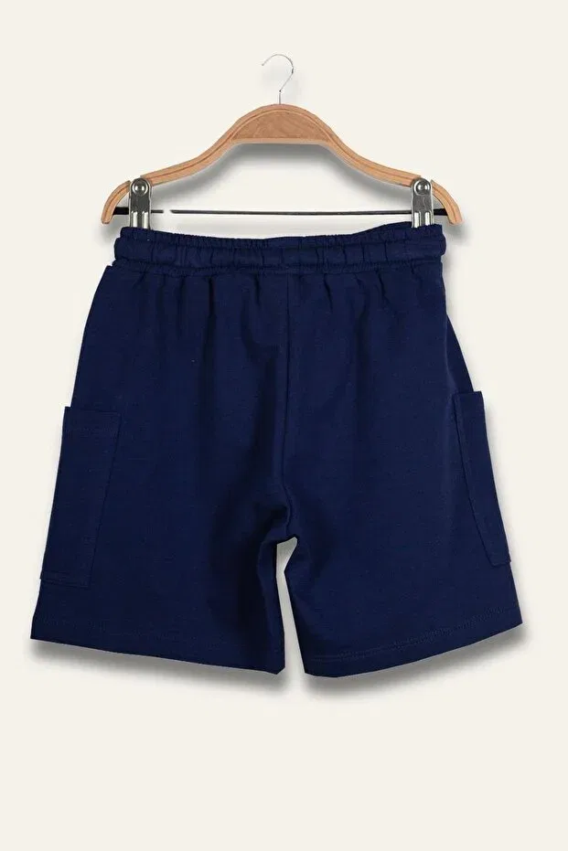 Детские шорты для мальчиков хлопковые Generic Brands, Navy Blue — фото 2