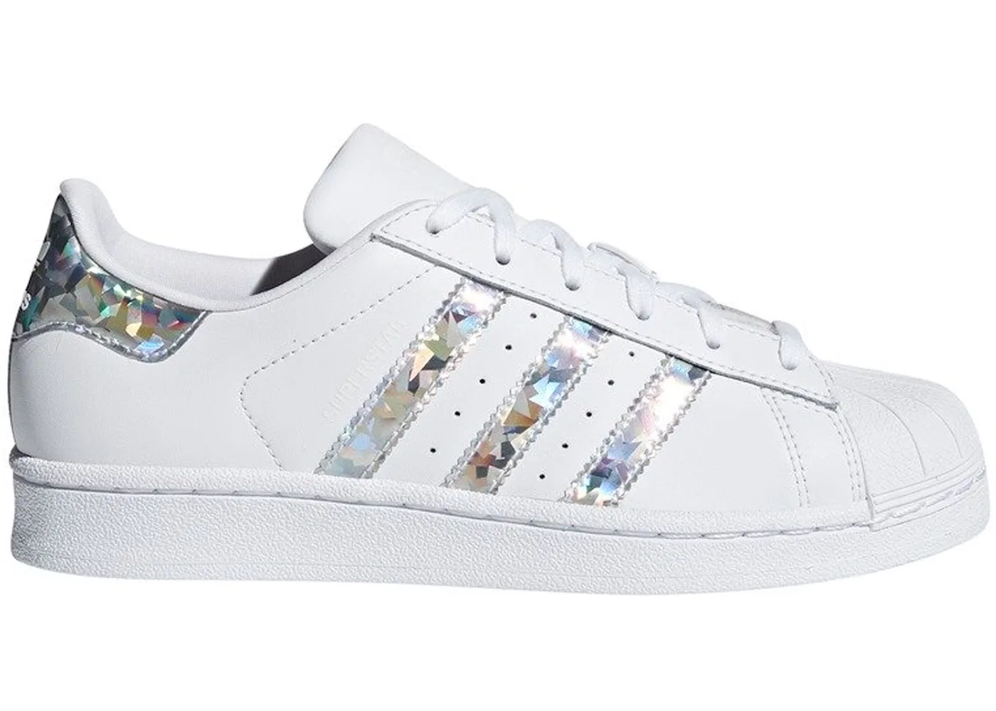 Детские кроссовки Lifestyle с голографическими полосками Adidas Superstar, Footwear White