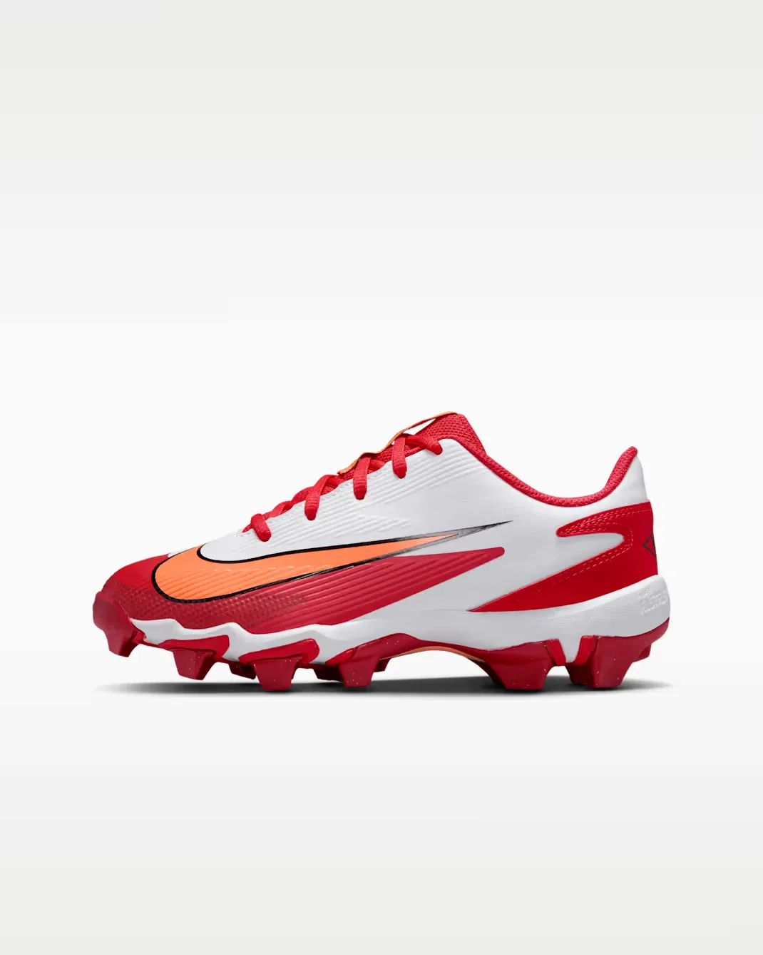 Бейсбольные бутсы для детей постарше Nike Diamond Clutch, Fusion Red/Varsity Red/White/Sunset Glow