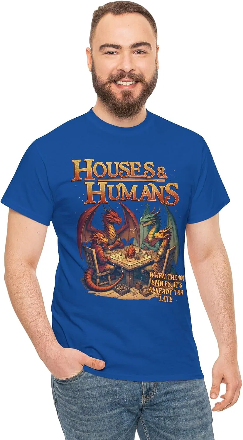 Мужская футболка с принтом Houses and Humans Role-Playing Tee, королевский синий — фото 2