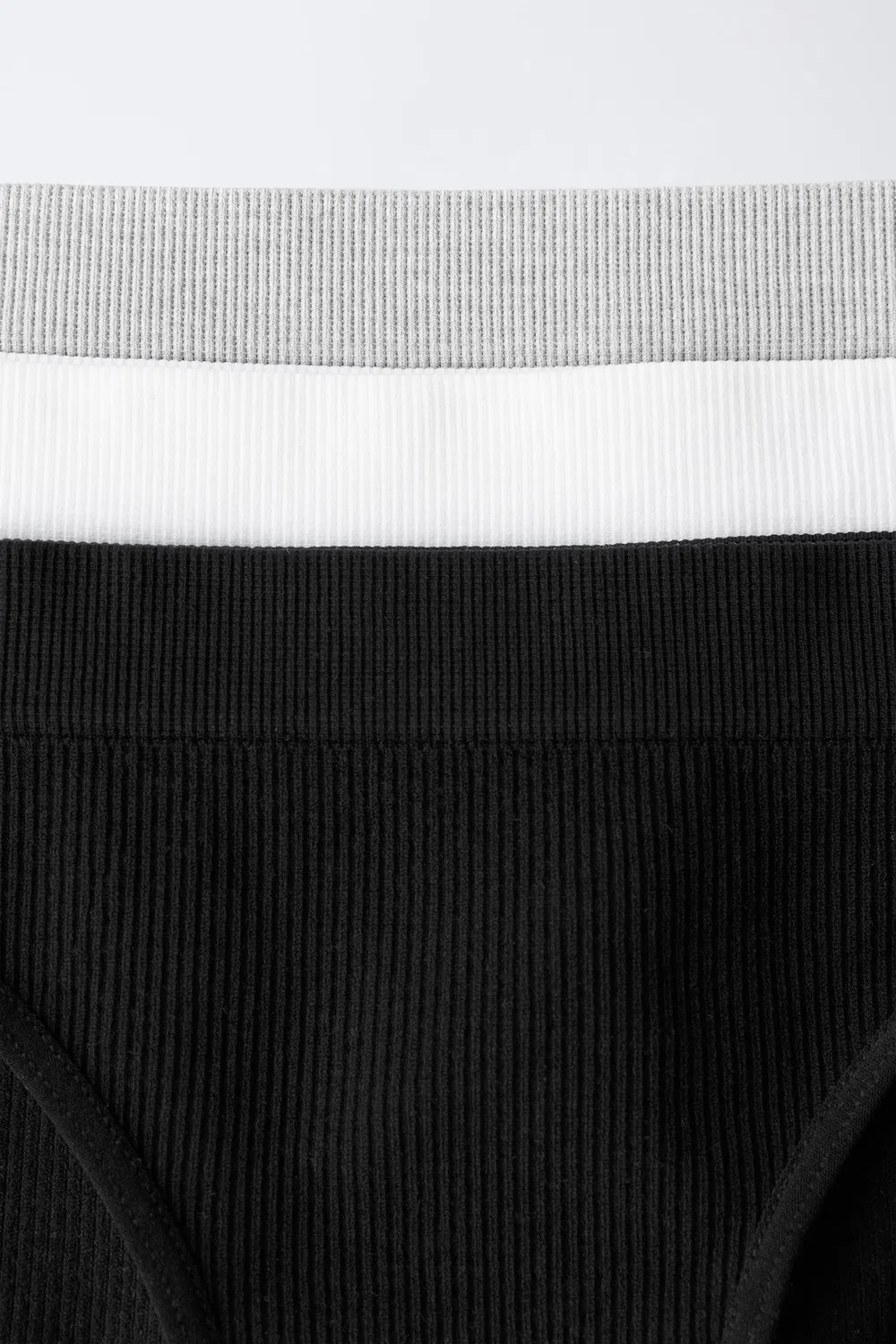 8-14 лет / Набор из 3 бесшовных трусиков ZARA, Black/White — фото 2