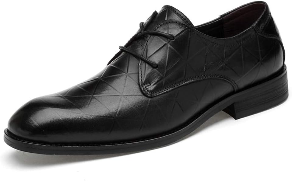 

Мужские деловые кожаные туфли, классические шнурованные туфли ручной работы из коровьей кожи, городская ходьба, вечеринка, свадьба, банкет, коричневые - 41/UK 7.5/US 8 Jlfzc