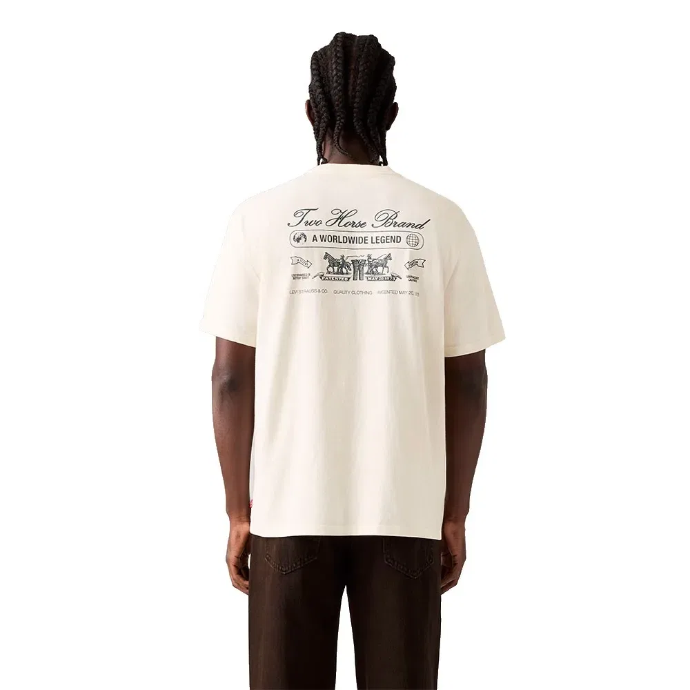 Мужская футболка с принтом Levi's 005HV short sleeve T-shirt, Beige — фото 2