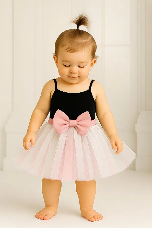 Детская юбка из фатина с бантом Madyabutik, White/Pink