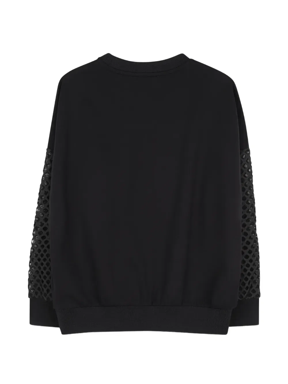 Свитер с сетчатыми вставками и нашивкой-логотипом Dkny Kids, черный — фото 2