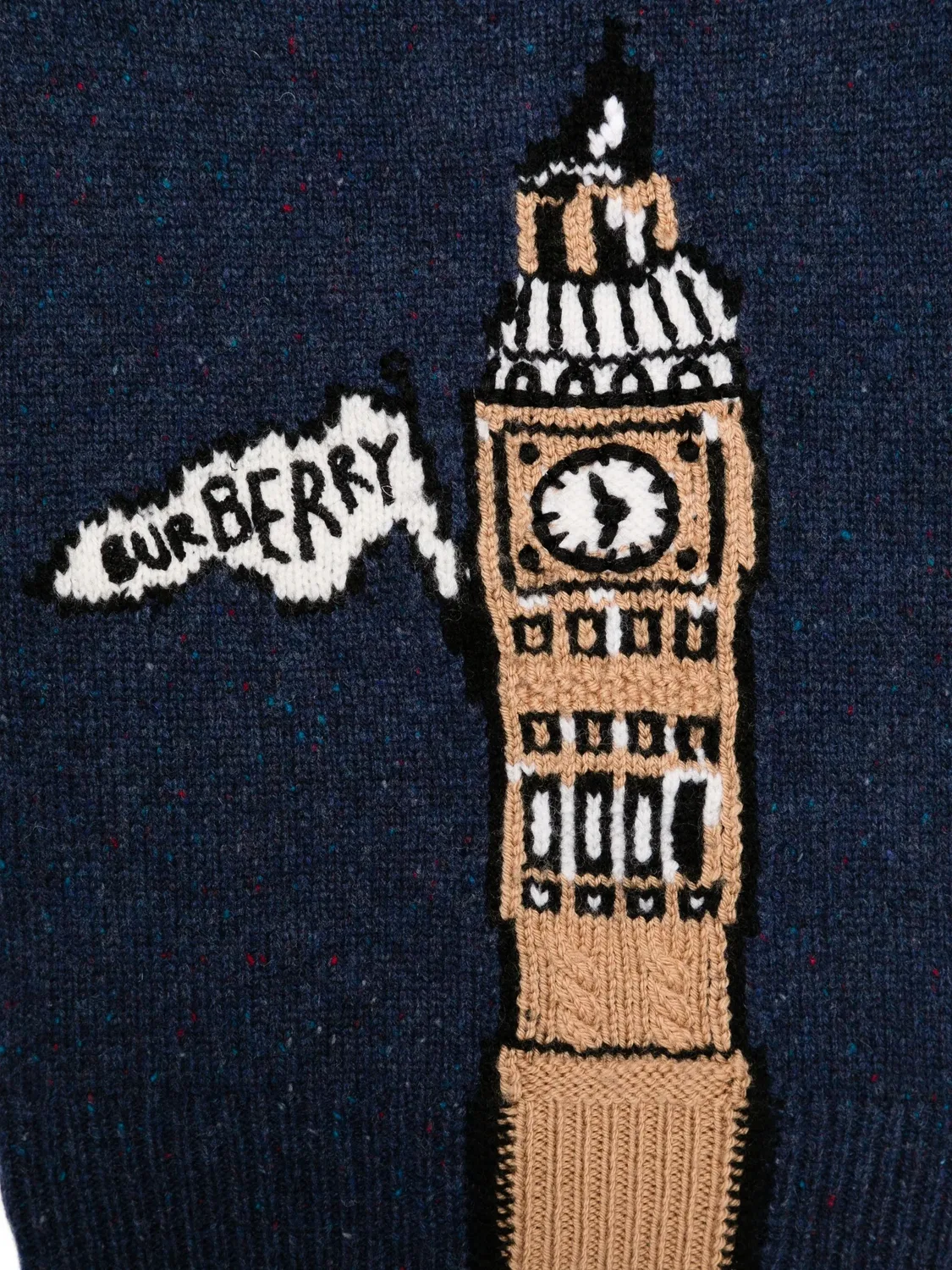 Детский шершащий свитер Big-Ben в цвете шторма Burberry, цвет шторма — фото 2
